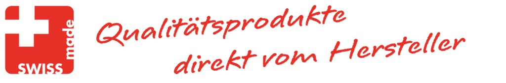 Logo Swiss made - Qualitätsprodukte direkt vom Hersteller
